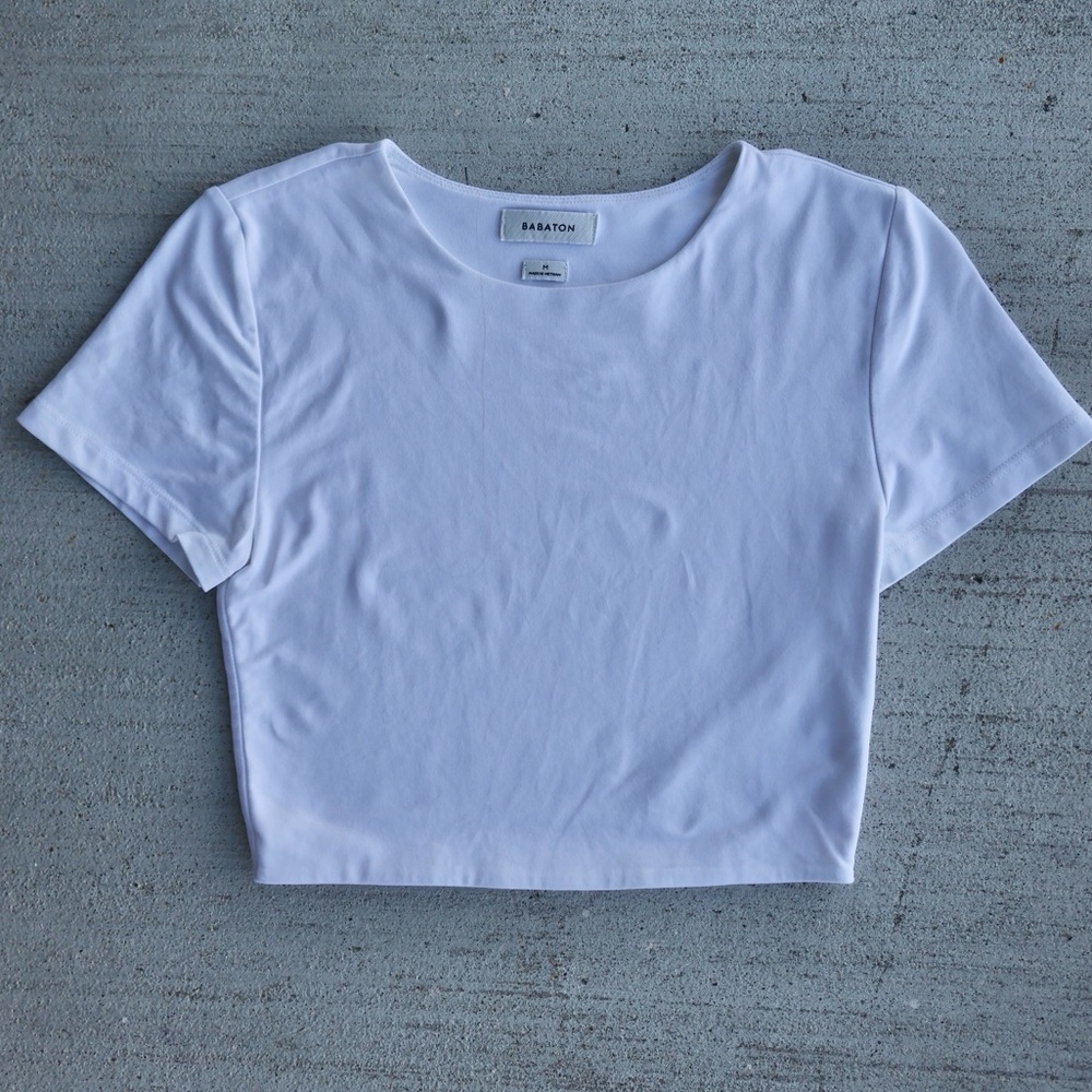 Babaton White Crop Top
